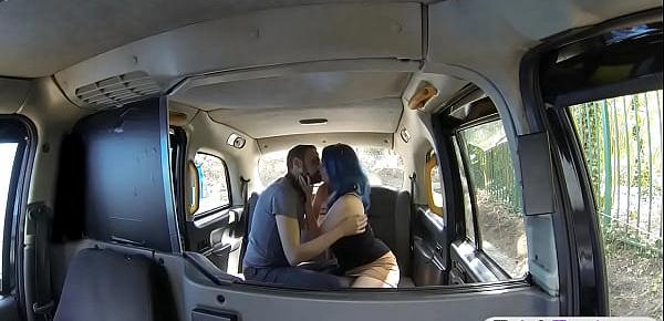  Couple gets horny and fucking in the cab while filming them